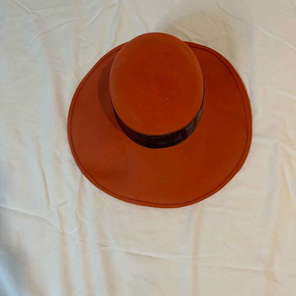Adolfo Vibrant Orange Hat
